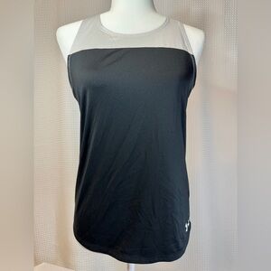 Pre-Owned Under Armour Black & Gray Racerback Tank – Fits Like Size S
